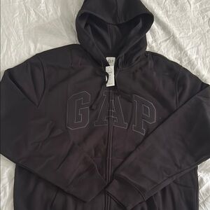 GAP Black Lightweight Shirt Jacket with Zip-Up Design